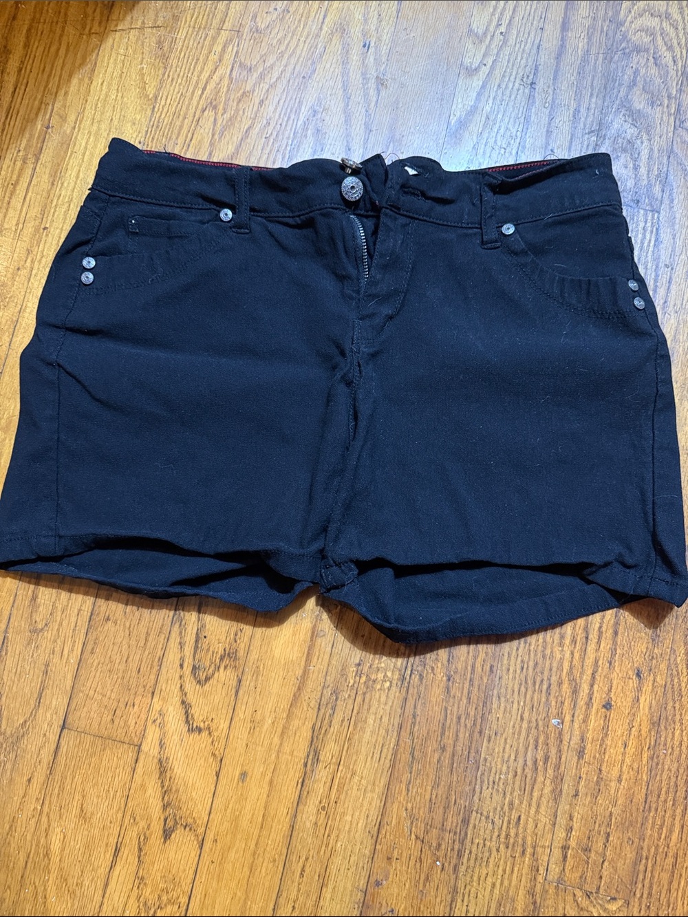 Black Casual Stretch Shorts